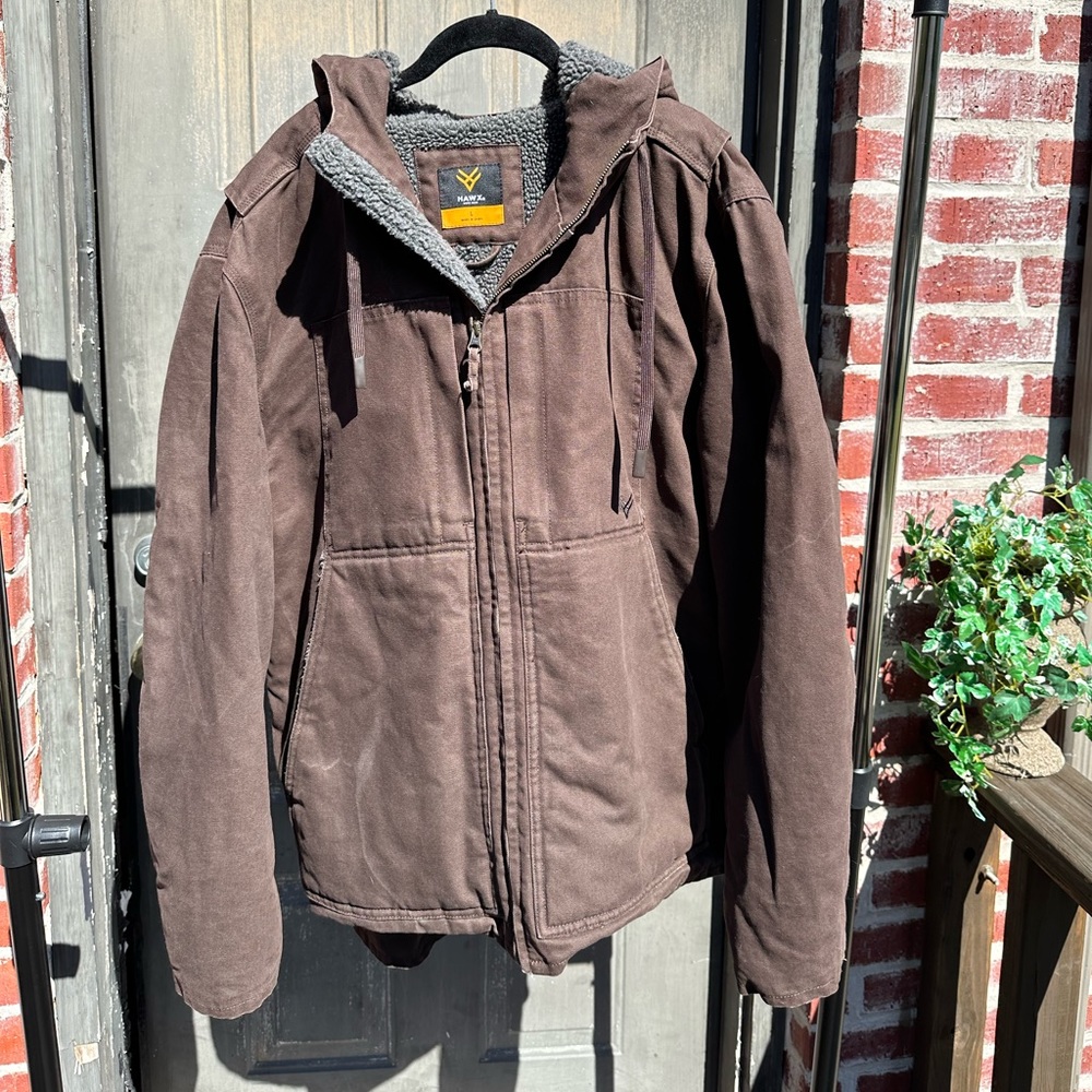 Hawk Sherpa lined duck canvas jacket